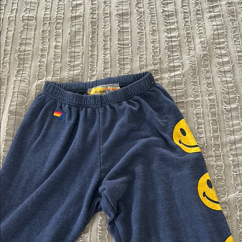 Aviator Nation Blue and Yellow Straight Leg Pants